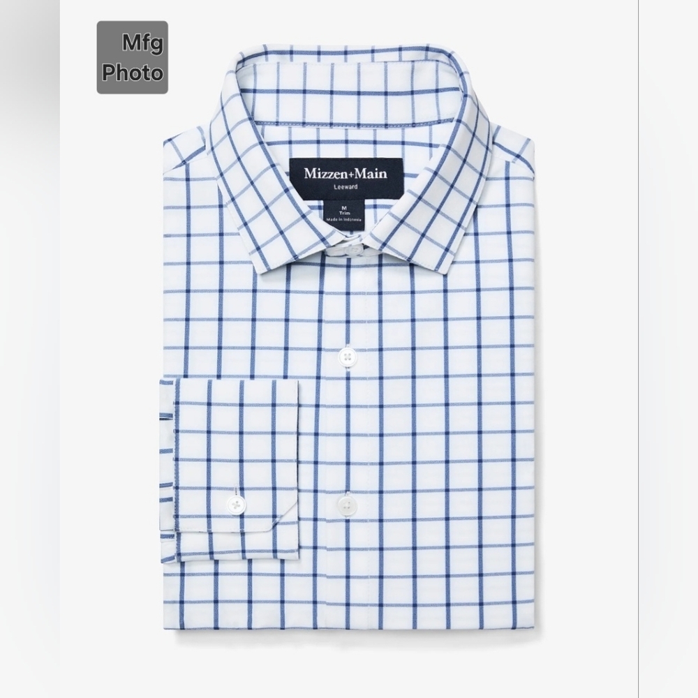 Mizzen+Main Leeward Dress Shirt, Mens Small - Picture 2 of 7